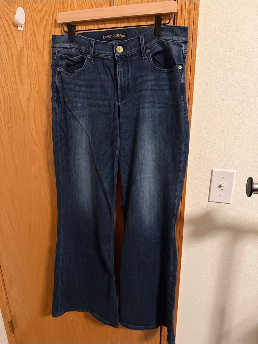 Women's Dark Blue Wide Leg Jeans